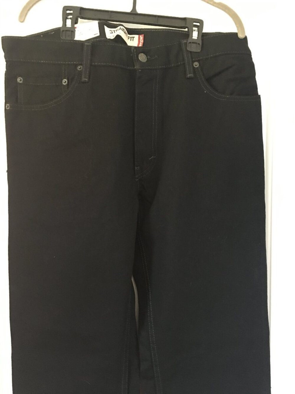 New with Tags Men's Levi's Straight Fit Black Jeans 34 x 34